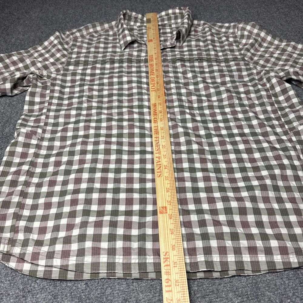 REI  Co Op Men’s XL Short Sleeve Shirt Fishing Outdoors Burgundy Gray Vented - Picture 6 of 7
